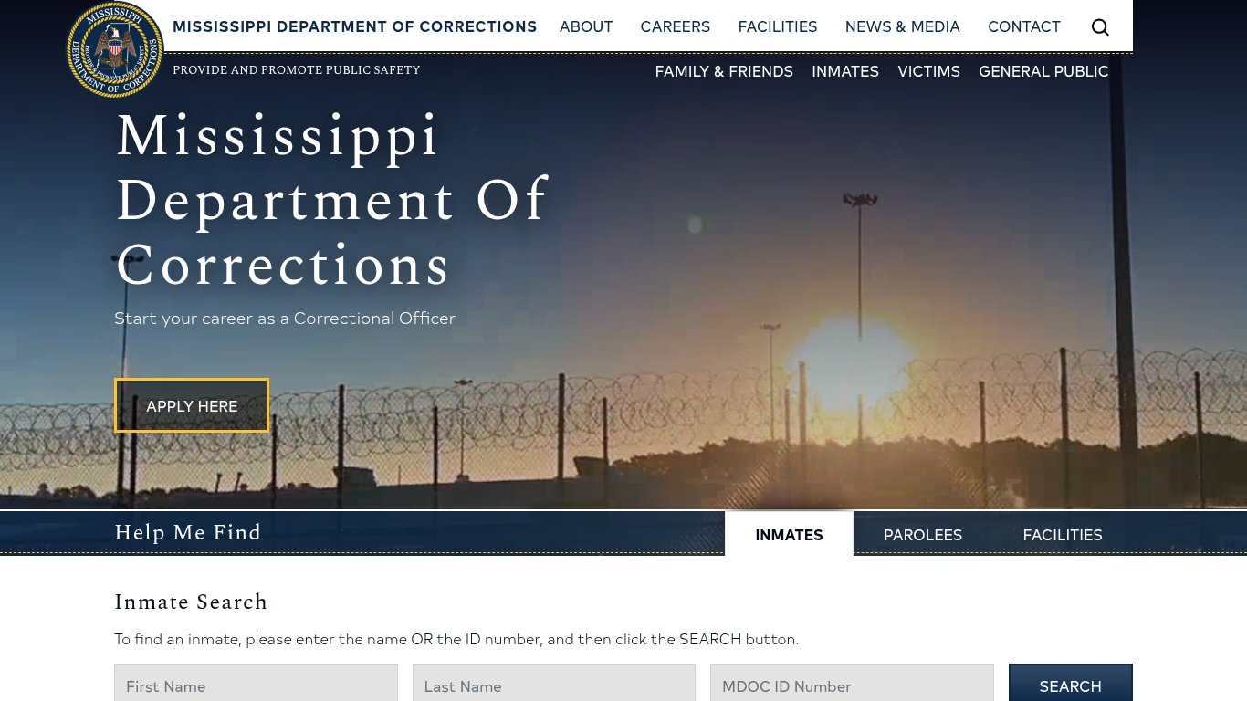 Mississippi Department of Corrections Inmate Search